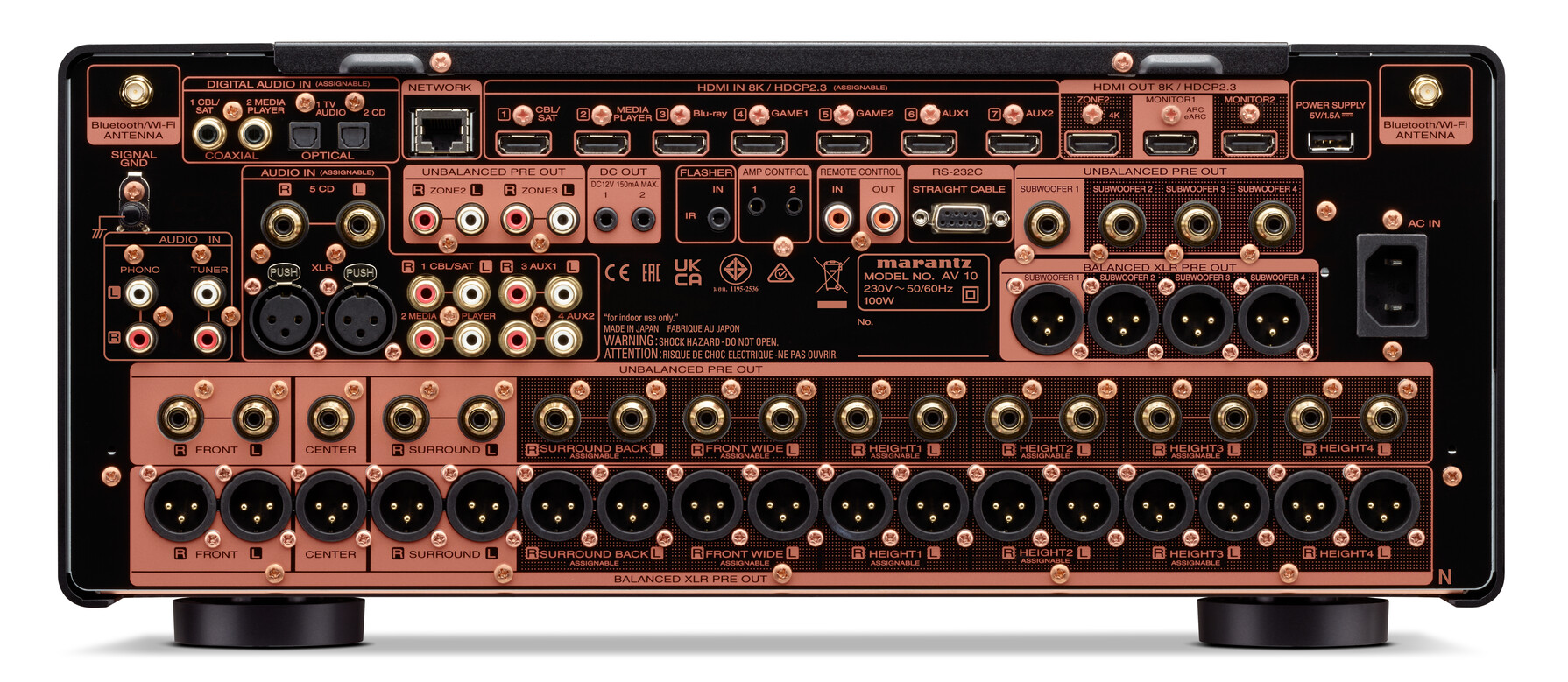 Marantz AV10 back Marantz AV10 back