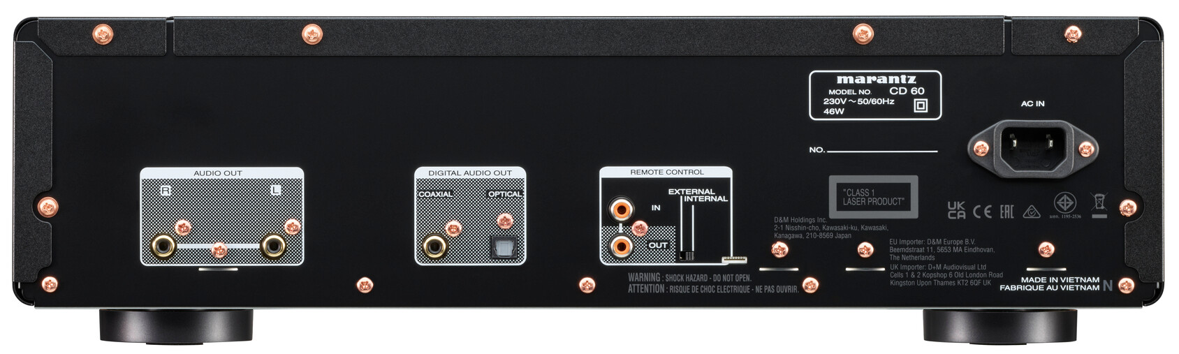 Marantz CD 60 back Marantz CD 60 back