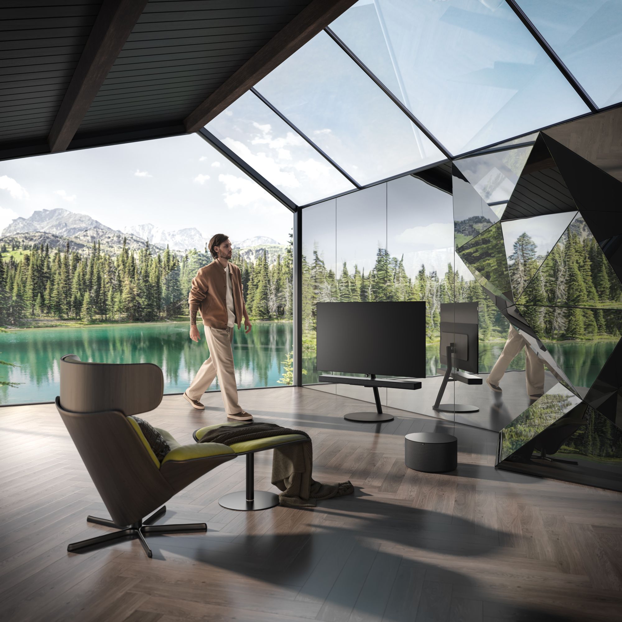 Loewe_inspire_klang bar5_sub5_lifestyle_model_resized Loewe_inspire_klang bar5_sub5_lifestyle_model_resized